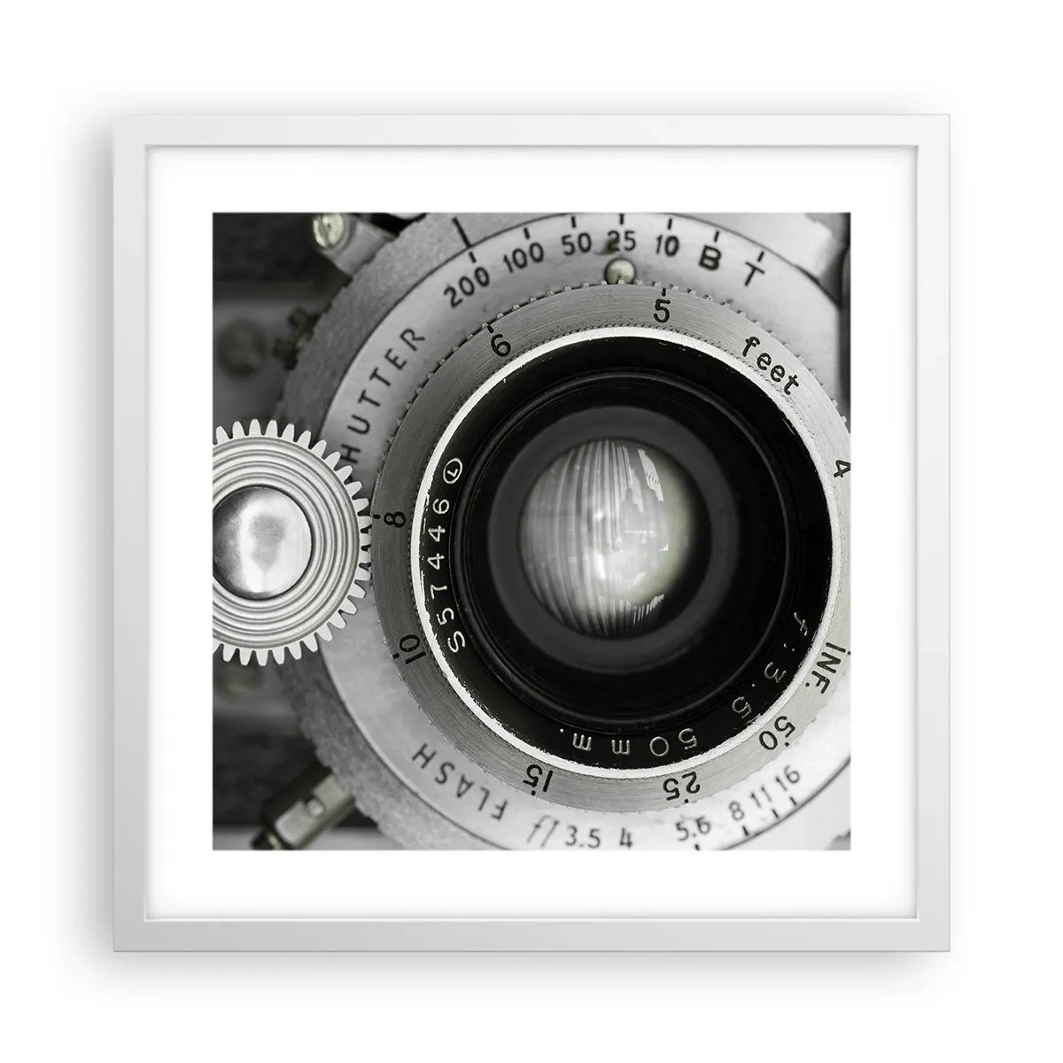 Affiche dans un cadre blanc - Poster - Histoire d'Hollywood - 40x40 cm