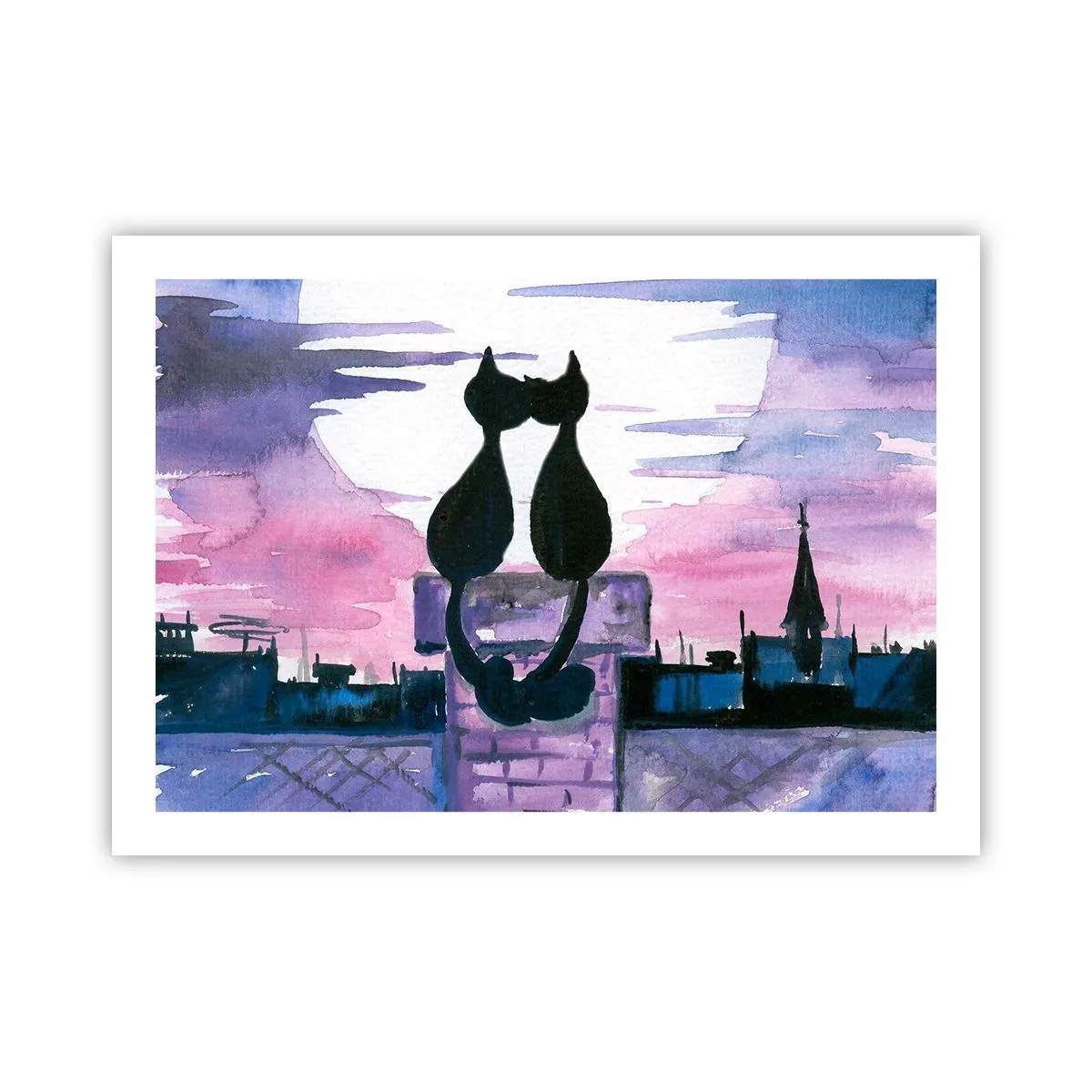 Affiche - Poster - Rendez-vous sous la lune - 70x50 cm