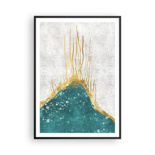 Affiche dans un cadre noir - Poster - Marée dorée - 70x100 cm