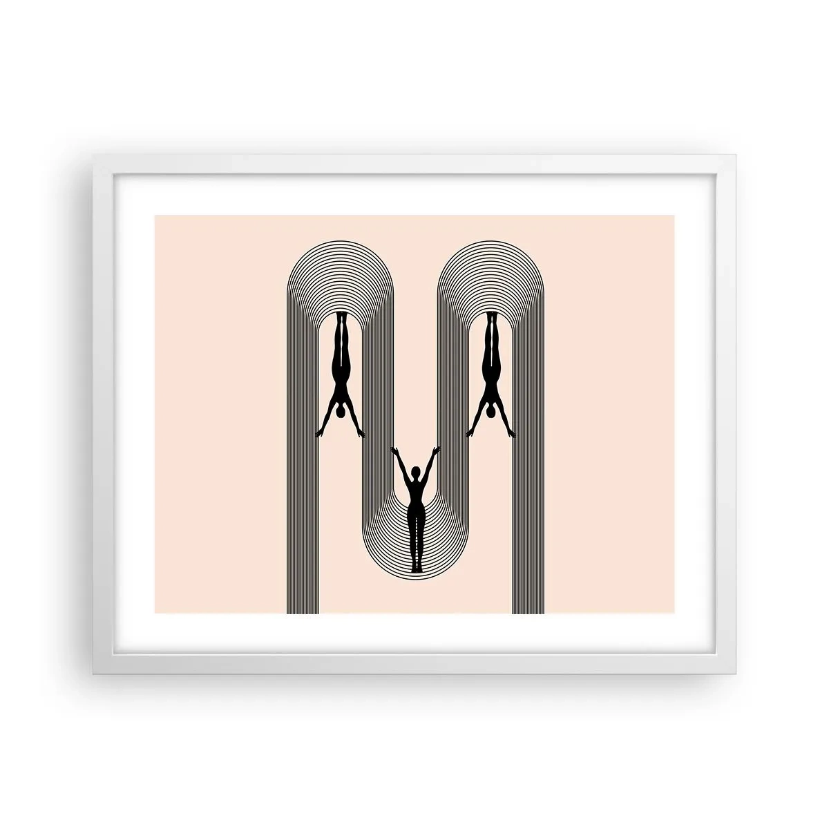 Affiche dans un cadre blanc - Poster - Les jambes en l’air - 50x40 cm