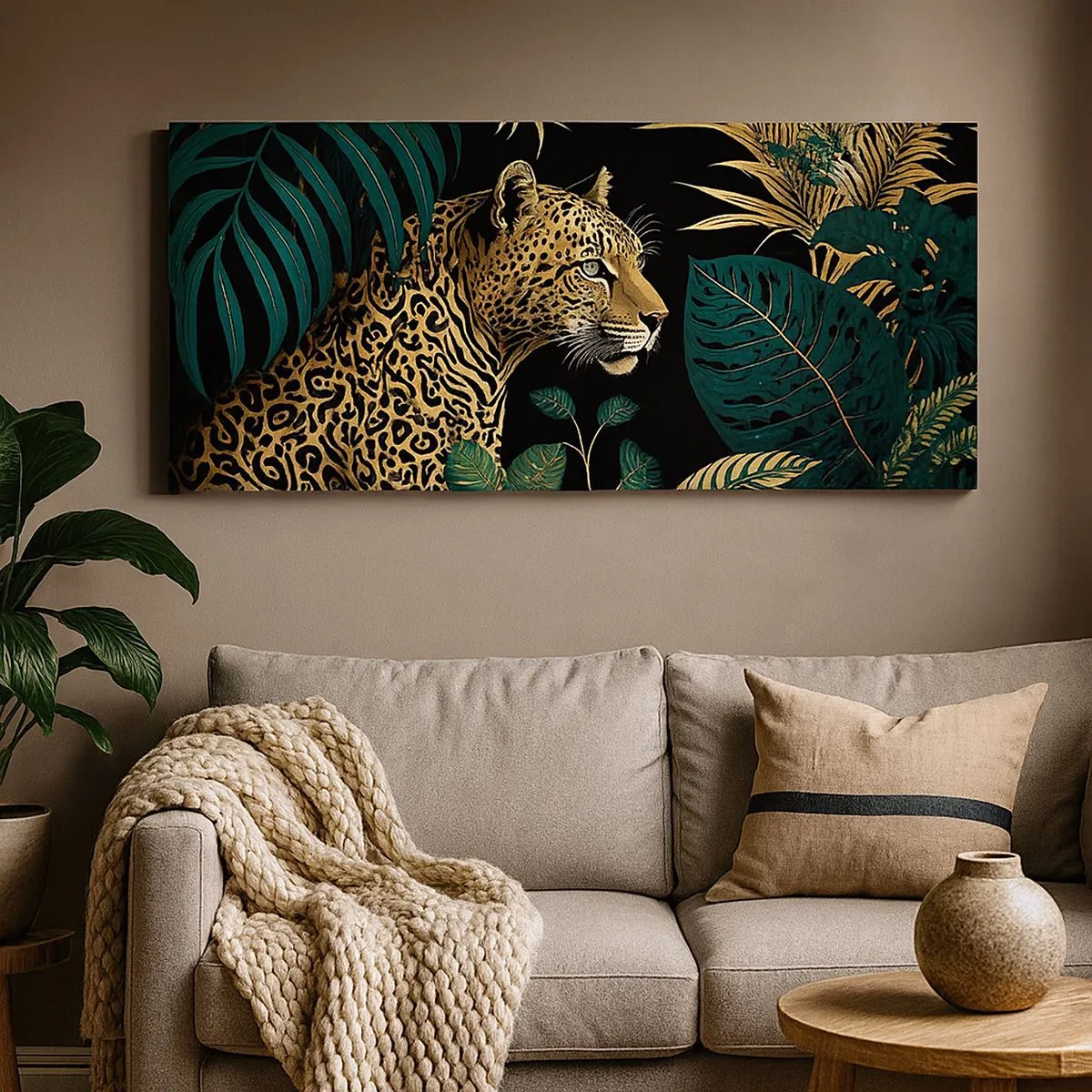 Impression sur toile - Image sur toile - Un hôte dans la jungle - 100x40 cm