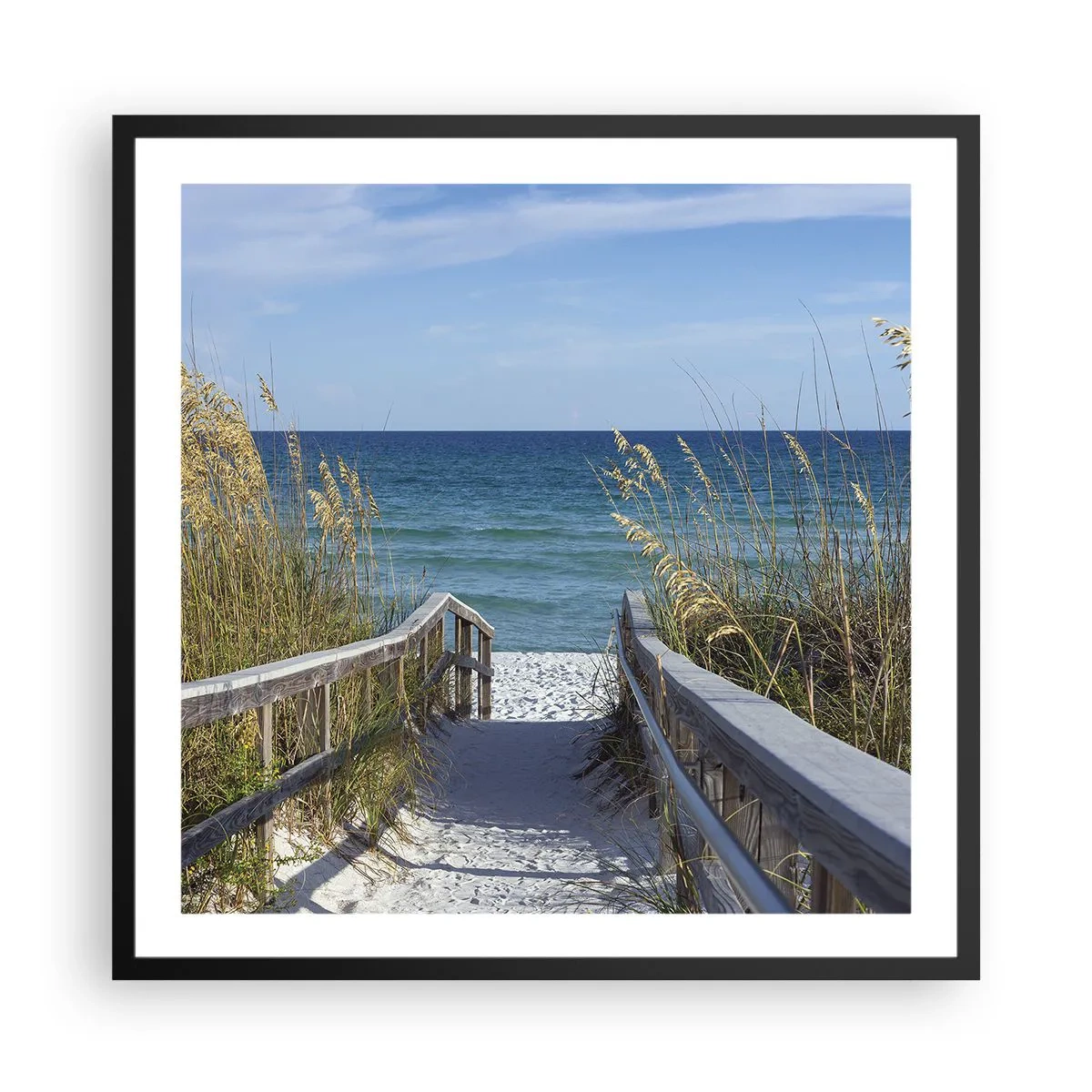 Affiche dans un cadre noir - Poster - Au soleil, sous le vent - 60x60 cm