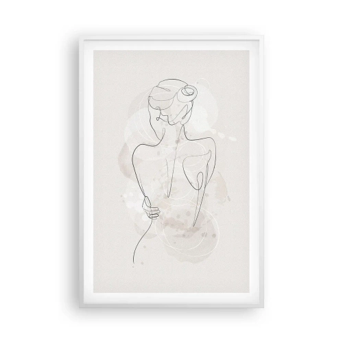Affiche dans un cadre blanc - Poster - Comme un instrument sensible - 61x91 cm