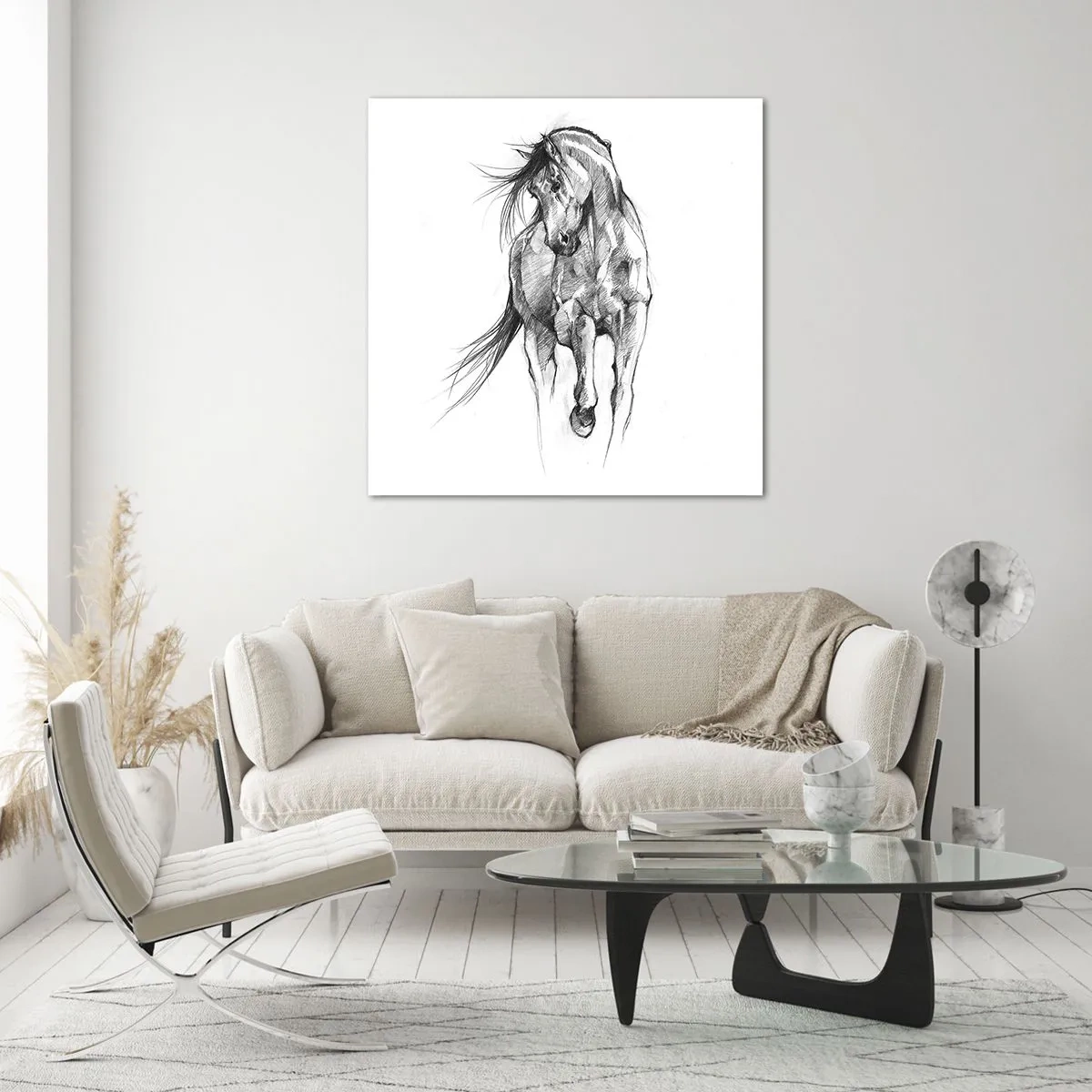 Impression sur verre - Image sur verre - D'un trot gracieux - 30x30 cm