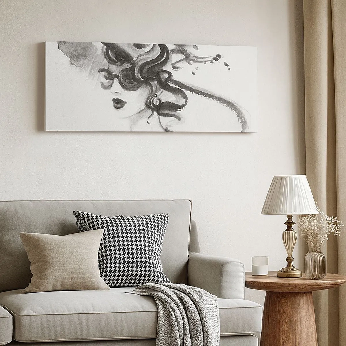 Impression sur toile - Image sur toile - Une dame de caractère - 100x40 cm