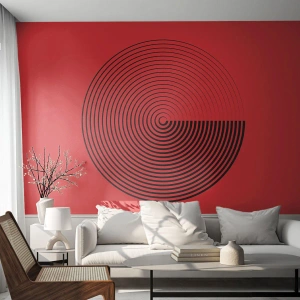 Papier Peint Photo Standard Eco - Mouvement circulaire - Minimalisme, Roue, Lignes - 200x140 cm