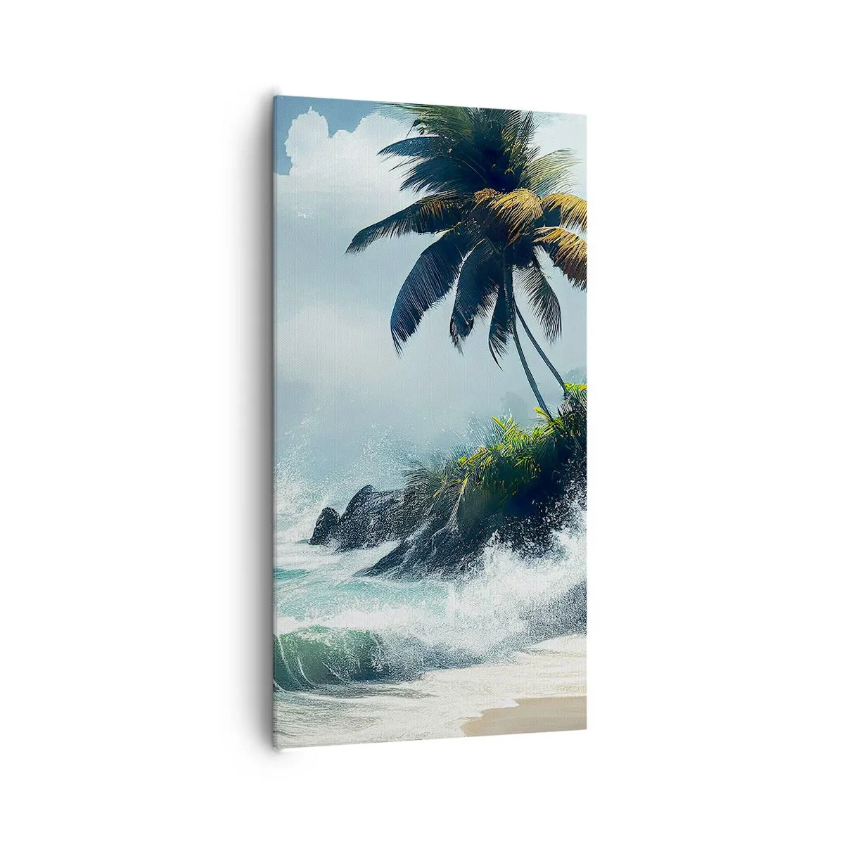 Impression sur toile - Image sur toile - Sur une côte tropicale - 65x120 cm