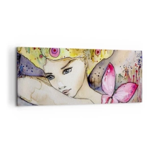 Impression sur toile - Image sur toile - La princesse papillon - 100x40 cm