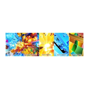 Échantillon de Papier Peint Autocollant Deluxe Sticker - In medias res - Abstraction, Morceau, 3D - 100x30 cm