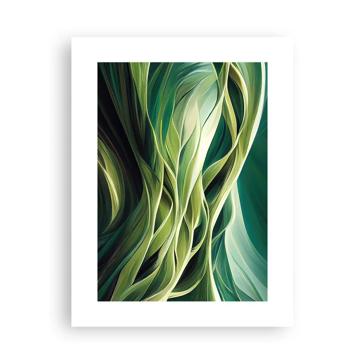 Affiche - Poster - Jeu de vert abstrait - 30x40 cm
