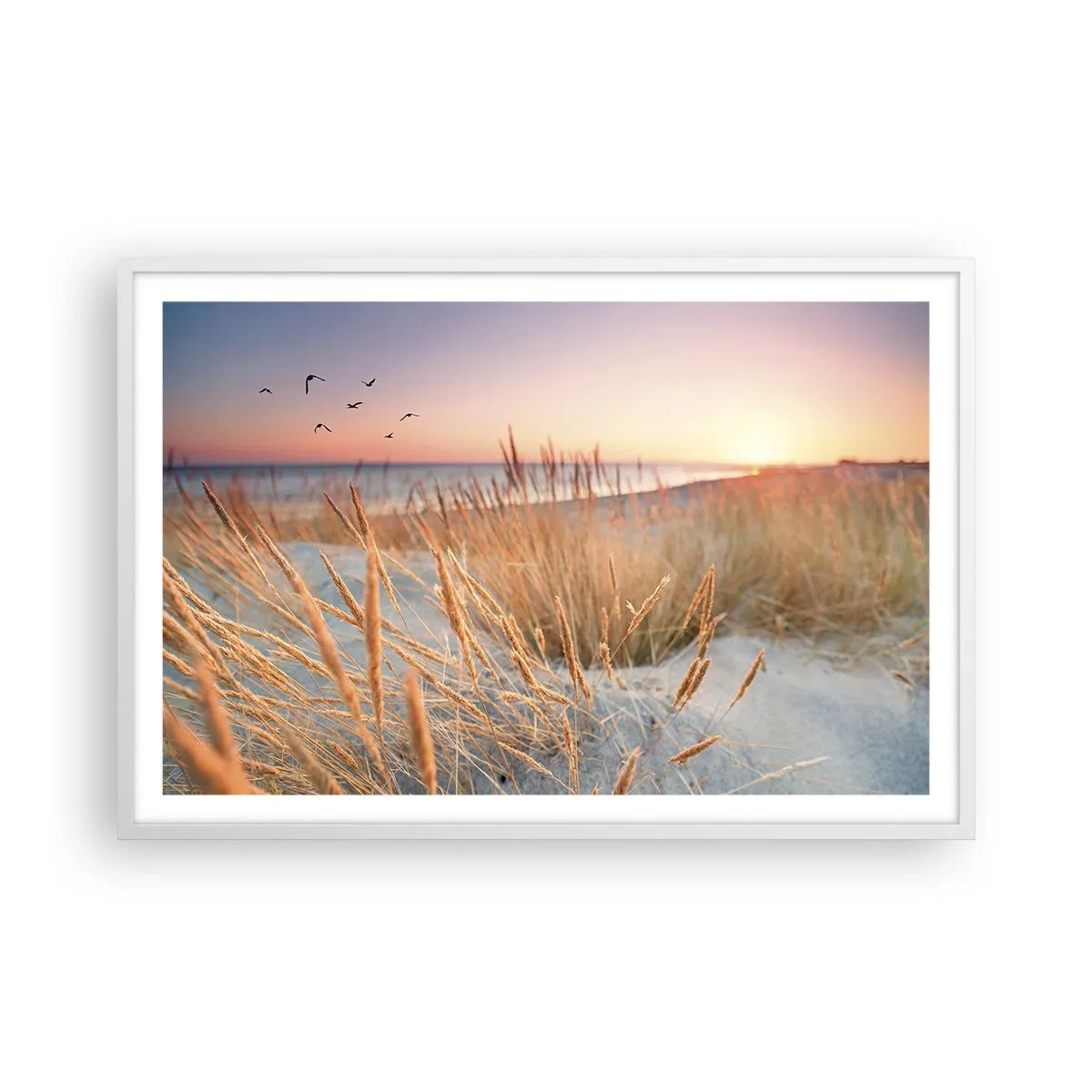 Affiche dans un cadre blanc - Poster - Berceuse baltique - 91x61 cm