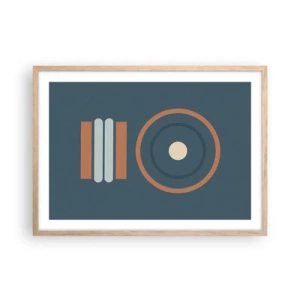 Affiche dans un chêne clair - Poster - Essence des choses - 70x50 cm