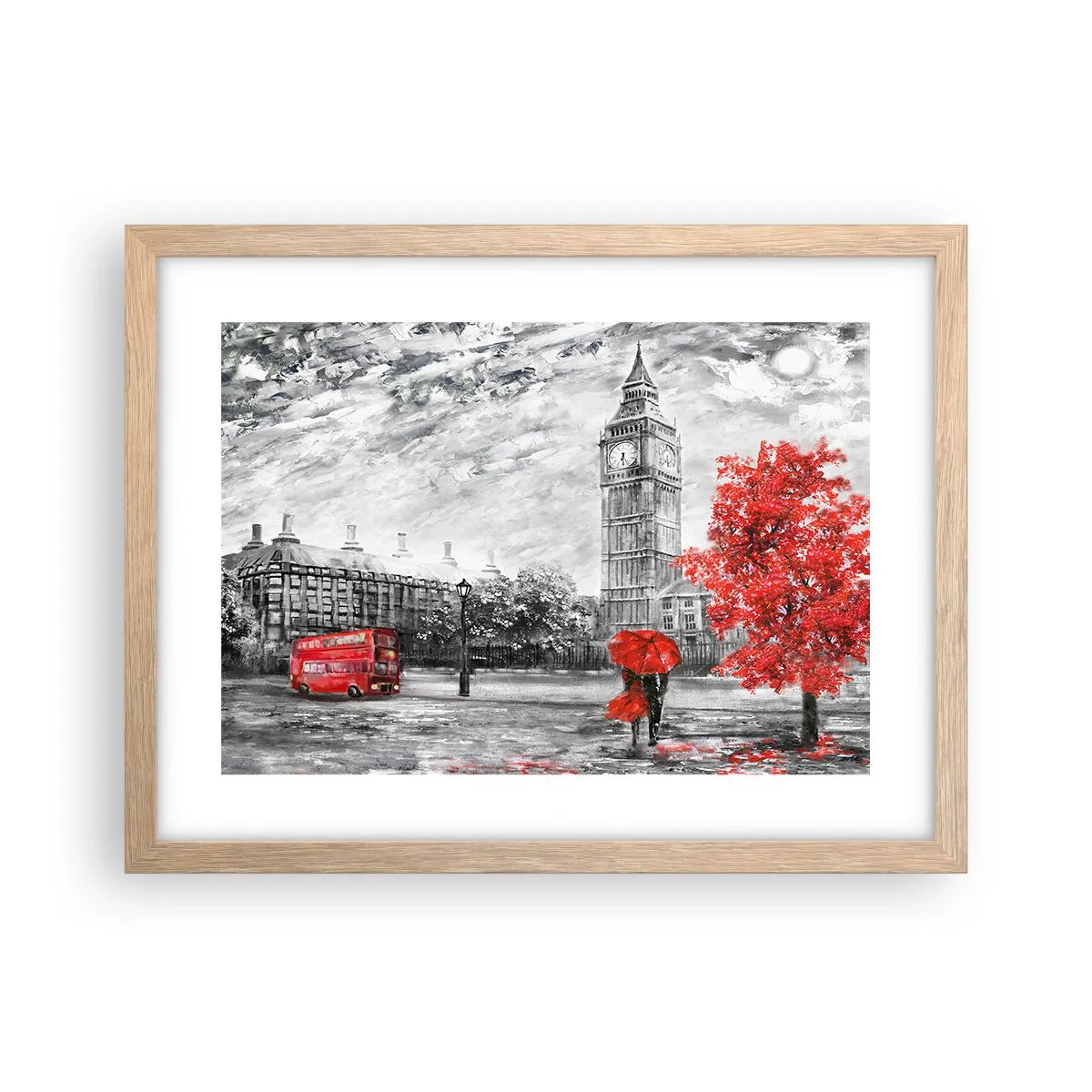 Affiche dans un chêne clair - Poster - Une journée passionnante - 40x30 cm