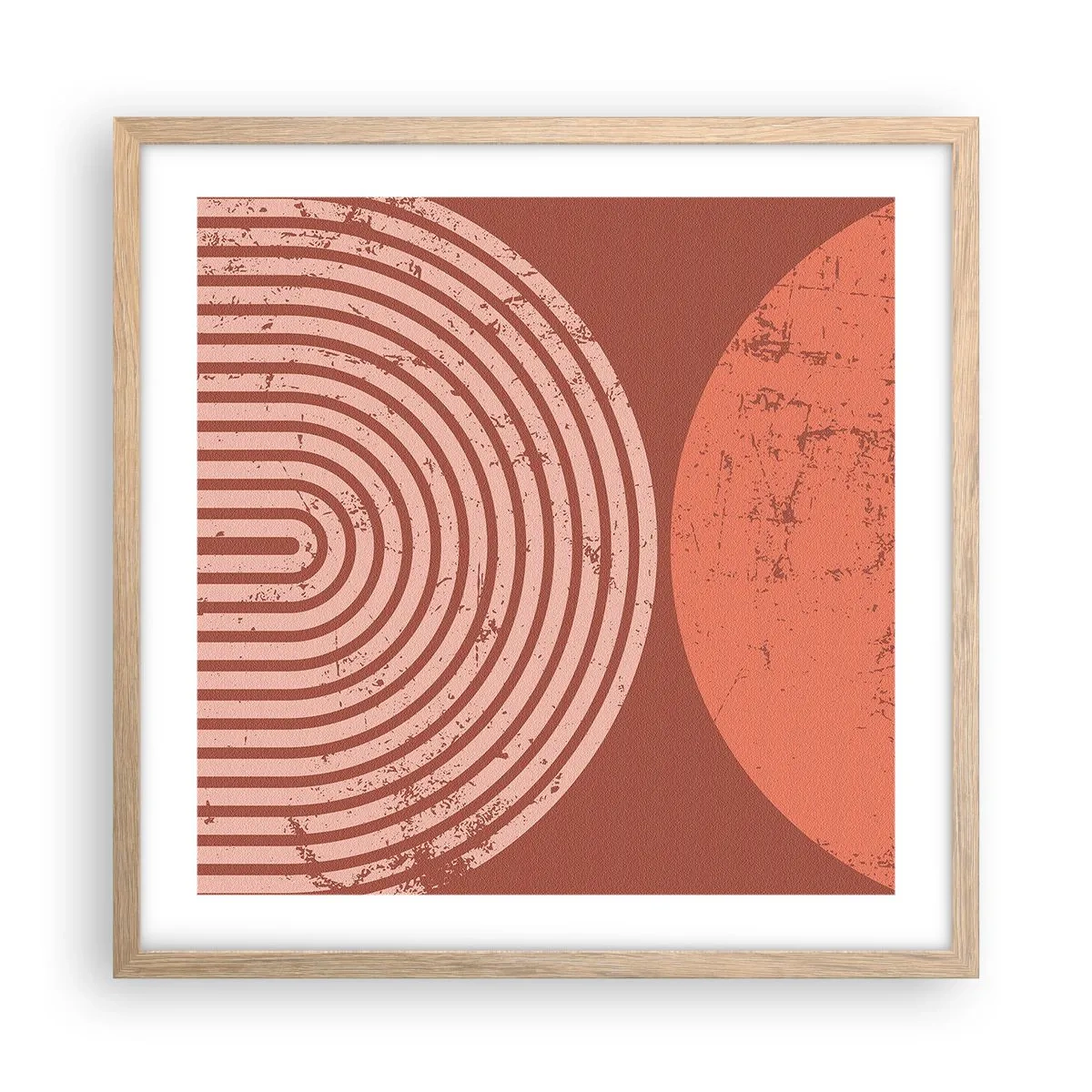 Affiche dans un chêne clair - Poster - Une relation proche - 50x50 cm