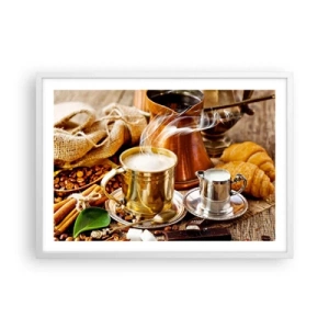 Affiche dans un cadre blanc - Poster - Bonne journée! - 70x50 cm