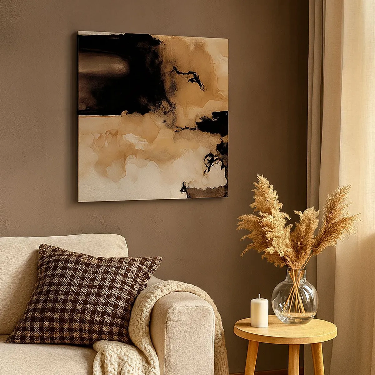 Impression sur toile - Image sur toile - Une abstraction intrigante - 30x30 cm