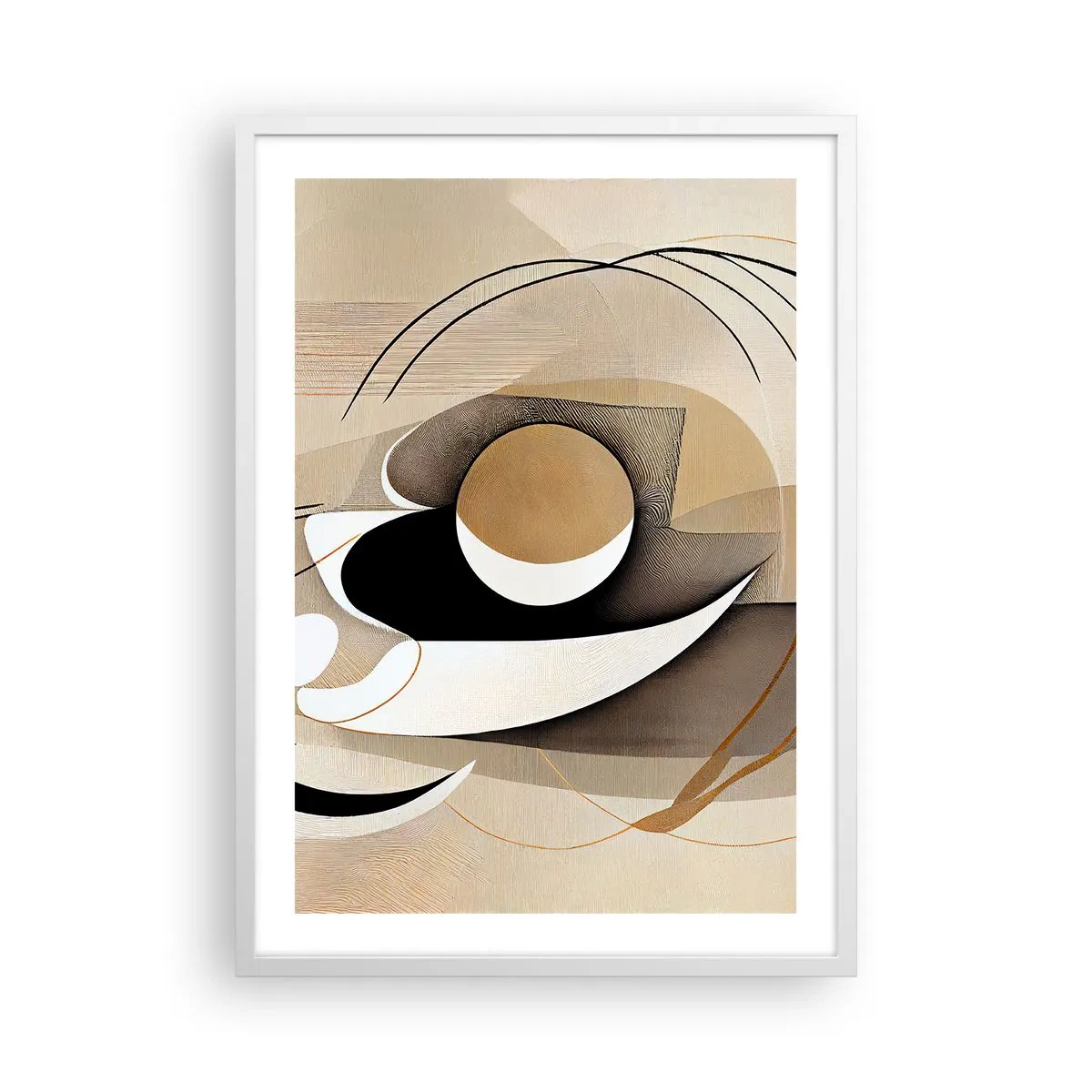 Affiche dans un cadre blanc - Poster - Composition : l'essence des choses - 50x70 cm