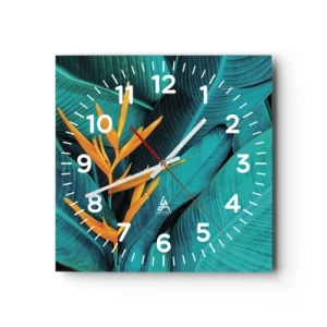 Horloge murale - Pendule murale - Fleur d'Eden - 30x30 cm