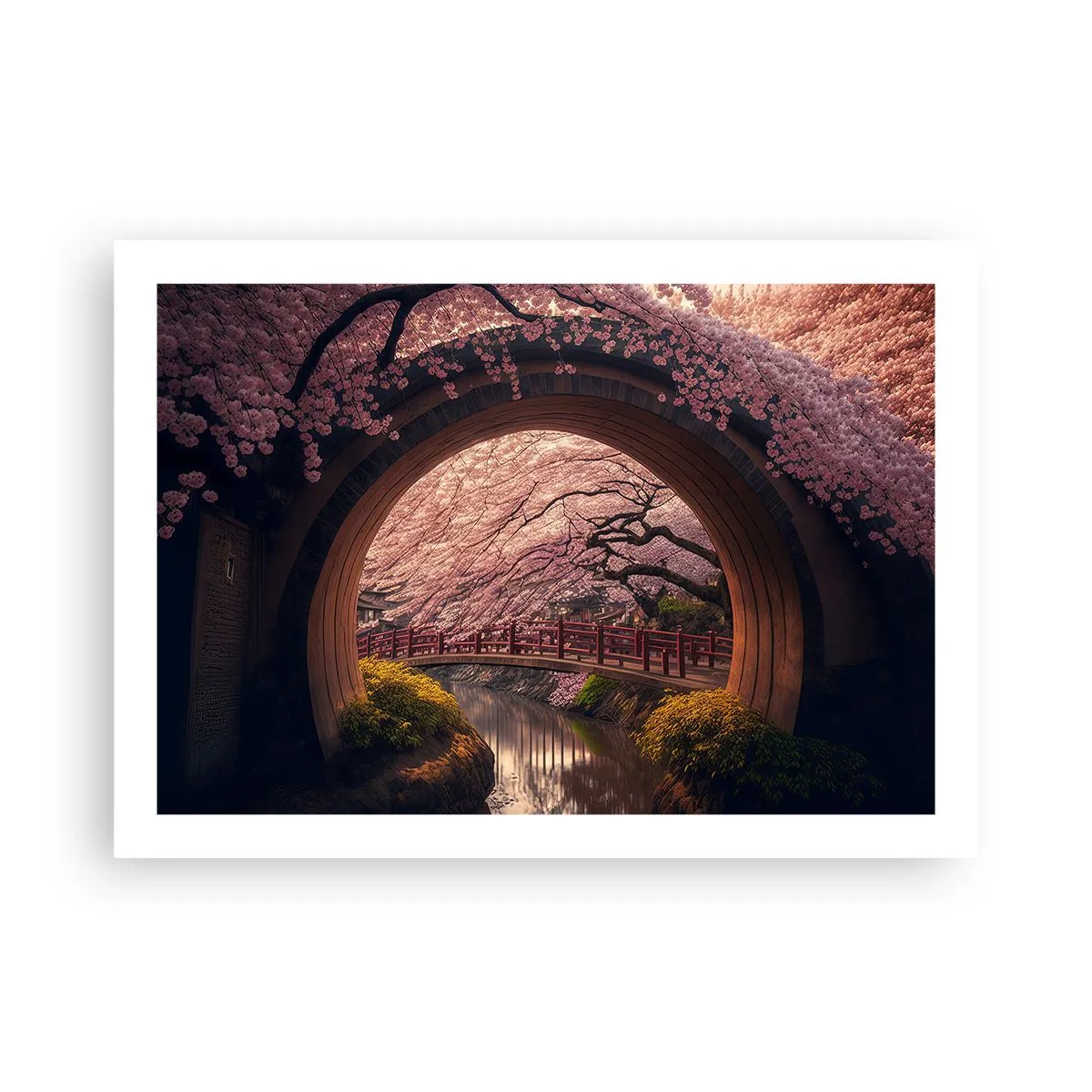 Affiche - Poster - Printemps japonais - 70x50 cm