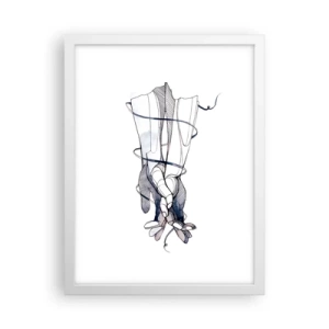 Affiche dans un cadre blanc - Poster - Étude du touché - 30x40 cm