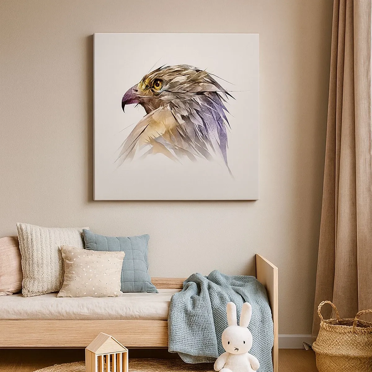 Impression sur toile - Image sur toile - Portrait d'un guerrier - 30x30 cm