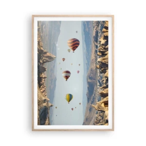 Affiche dans un chêne clair - Poster - Ici, tout est possible - 70x100 cm