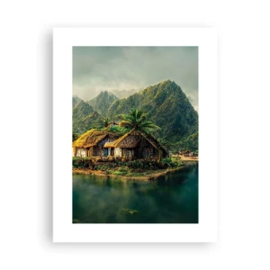 Affiche - Poster - Paradis tropical - 30x40 cm