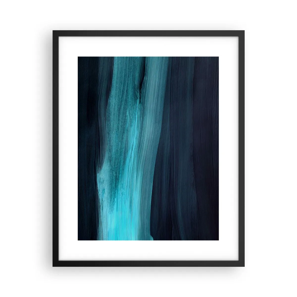 Affiche dans un cadre noir - Poster - Suivez le courant - 40x50 cm