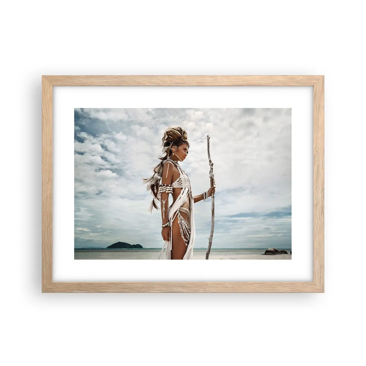 Affiche dans un chêne clair - Poster - Reine des tropiques - 40x30 cm