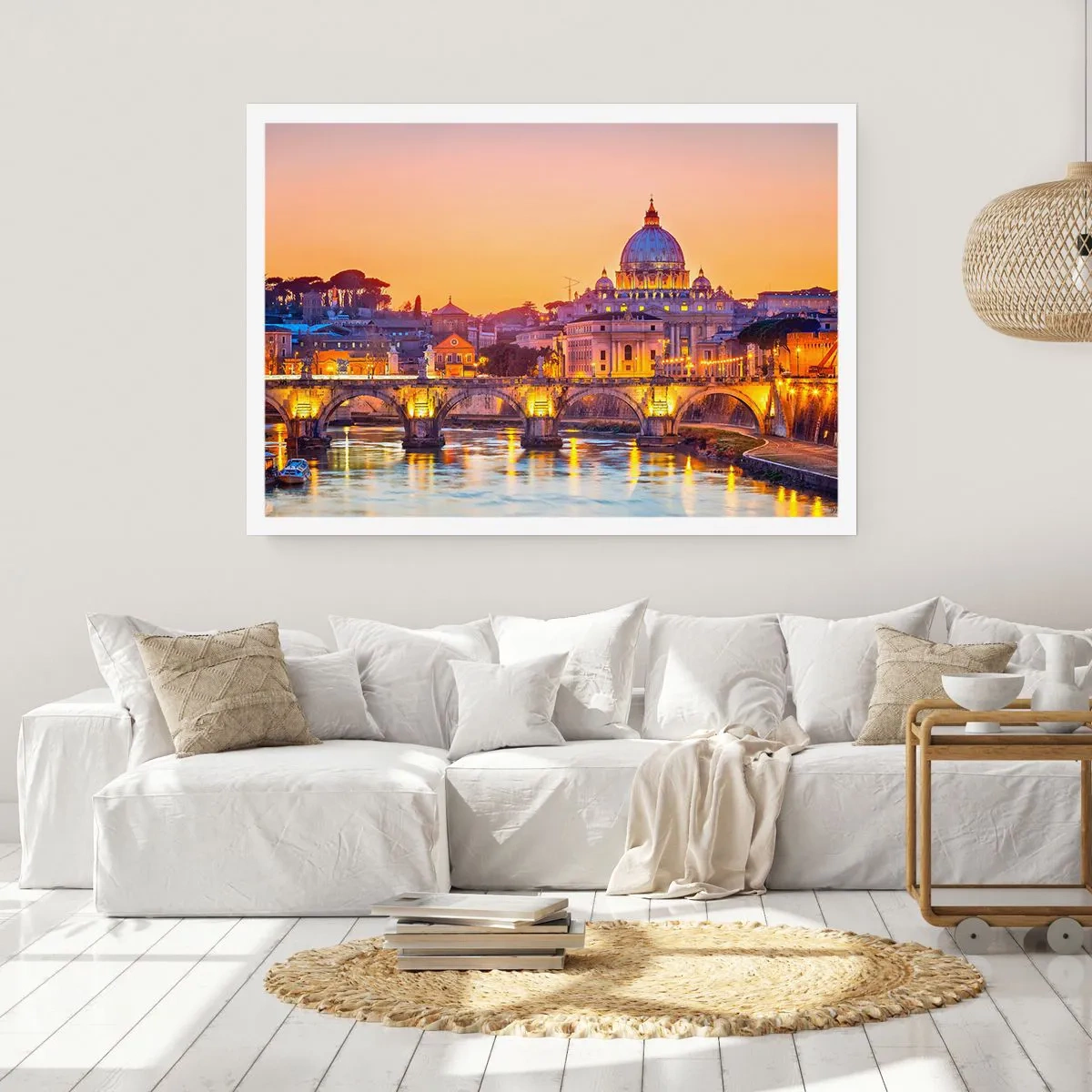 Affiche - Poster - Coucher de soleil sur la ville éternelle - 40x30 cm