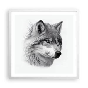 Affiche dans un cadre blanc - Poster - Alpha – sans aucun doute - 60x60 cm