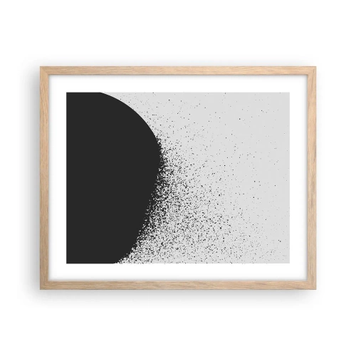 Affiche dans un chêne clair - Poster - Mouvement des molécules - 50x40 cm