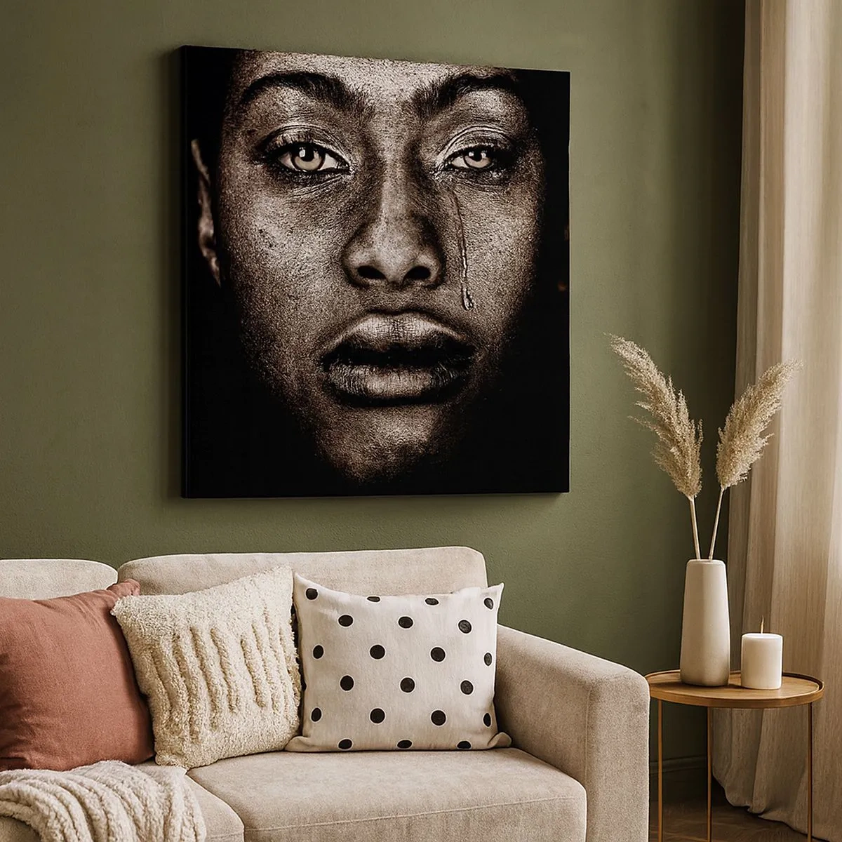 Impression sur toile - Image sur toile - Une larme - 30x30 cm