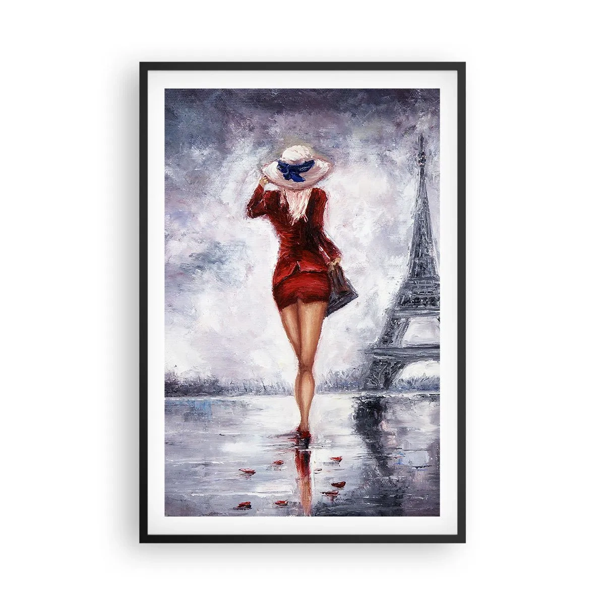 Affiche dans un cadre noir - Poster - Symbole parisien - 61x91 cm