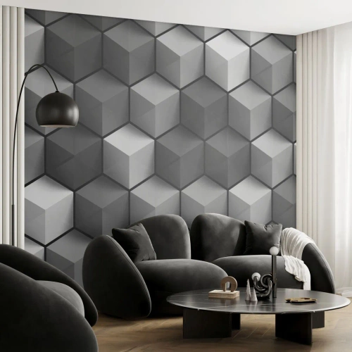 Papier Peint Photo Standard Eco - Puzzle cubiste - 3D, cube, Moderne - 250x175 cm