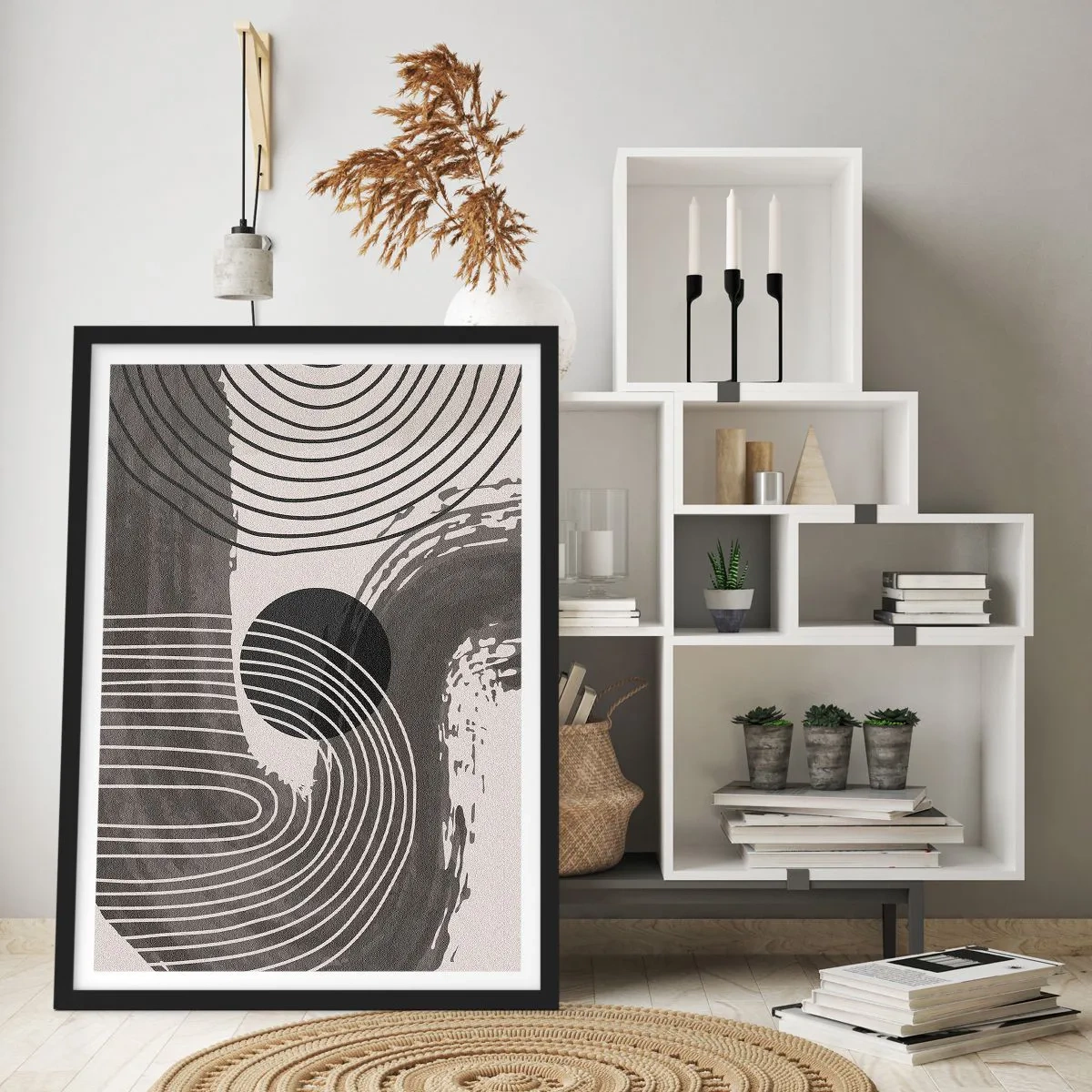 Affiche dans un cadre noir - Poster - L'ovale gagne - 30x40 cm