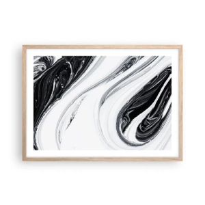 Affiche dans un chêne clair - Poster - Une combinaison d'opposés - 70x50 cm