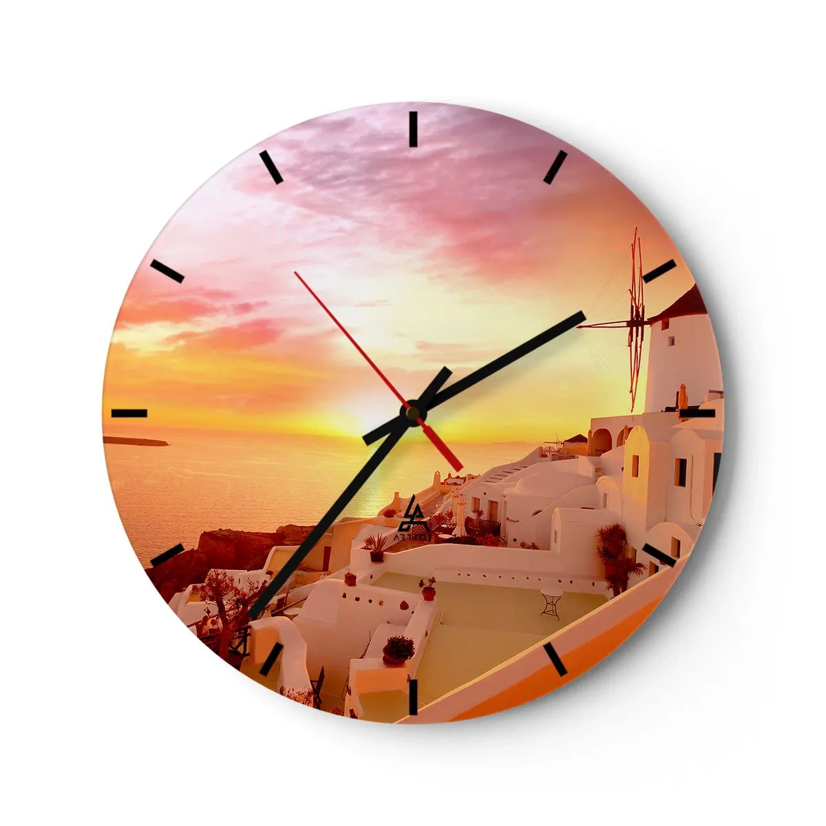 Horloge murale - Pendule murale - Fondre en blanc et or - 40x40 cm