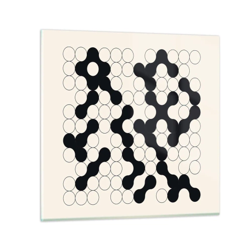 Impression sur verre - Image sur verre - Jeu chinois – variation - 40x40 cm