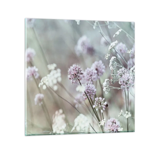 Impression sur verre - Image sur verre - Herbes douces en filigrane - 30x30 cm