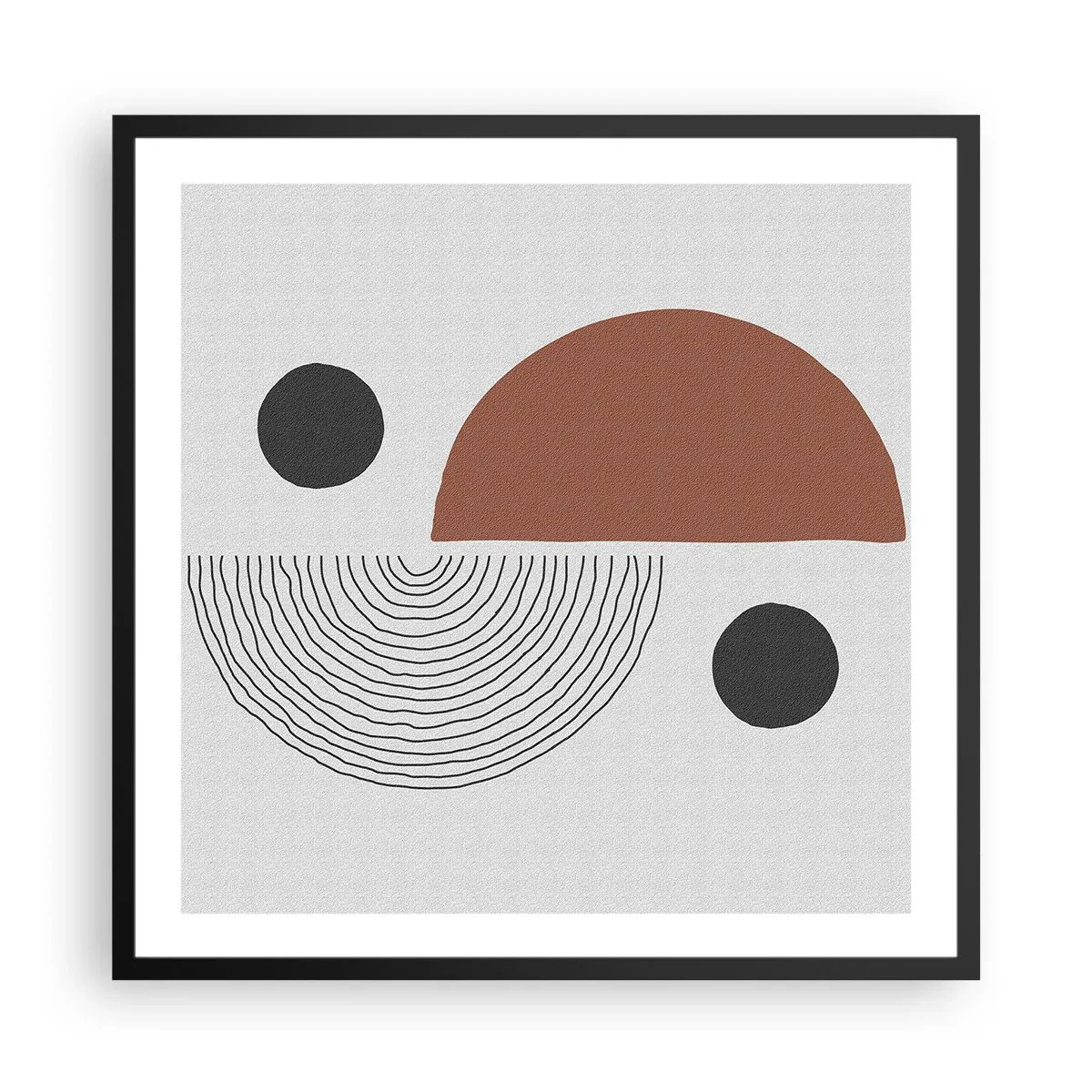 Affiche dans un cadre noir - Poster - Perfection de la roue - 60x60 cm