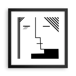 Affiche dans un cadre noir - Poster - Juste un baiser - 30x30 cm