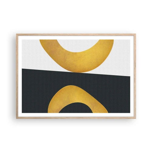 Affiche dans un chêne clair - Poster - Avant tout : l’or - 100x70 cm