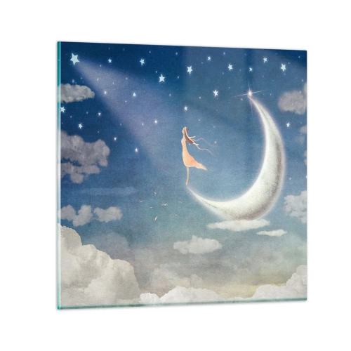 Impression sur verre - Image sur verre - Valise bleue - 30x30 cm