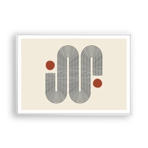 Affiche dans un cadre blanc - Poster - Du début à la fin - 100x70 cm