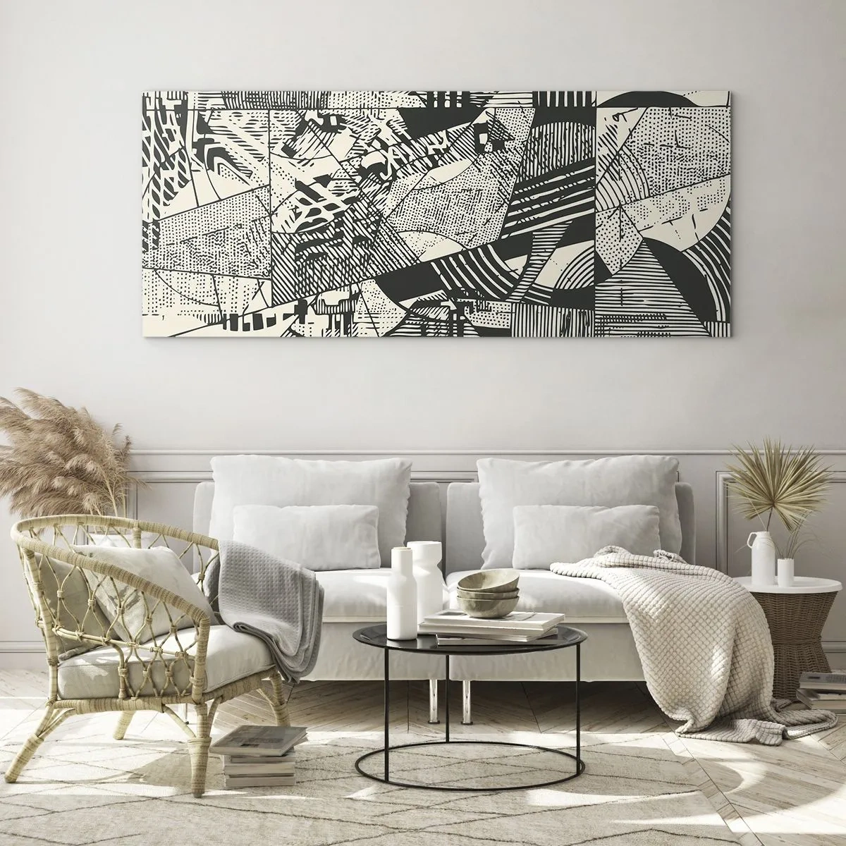 Impression sur verre - Image sur verre - Dynamique du modernisme - 100x40 cm