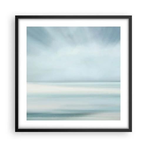 Affiche dans un cadre noir - Poster - Paix à l'horizon - 50x50 cm