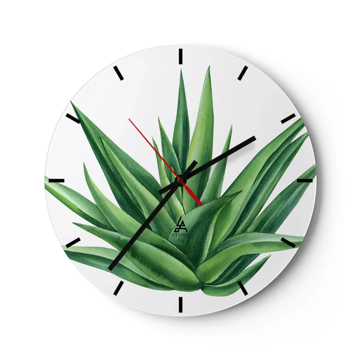 Horloge murale - Pendule murale - Vert – force – vie - 40x40 cm