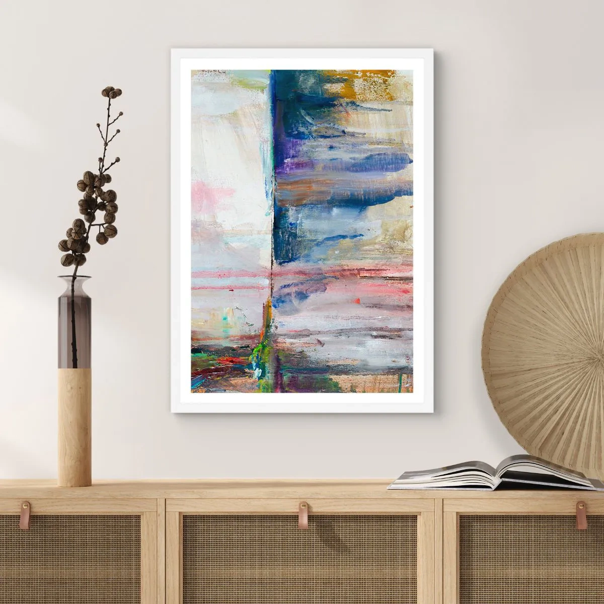 Affiche dans un cadre blanc - Poster - Impressions et associations colorées - 70x100 cm