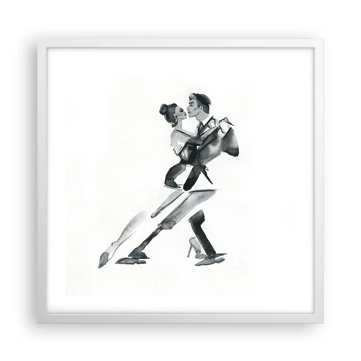 Affiche dans un cadre blanc - Poster - En un battement - 50x50 cm